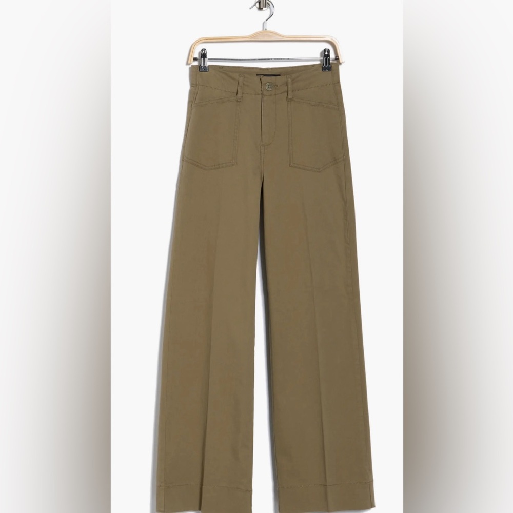 Bagatelle Olive Utility Wide Leg Trouser Pants Size 12P - Picture 3 of 11
